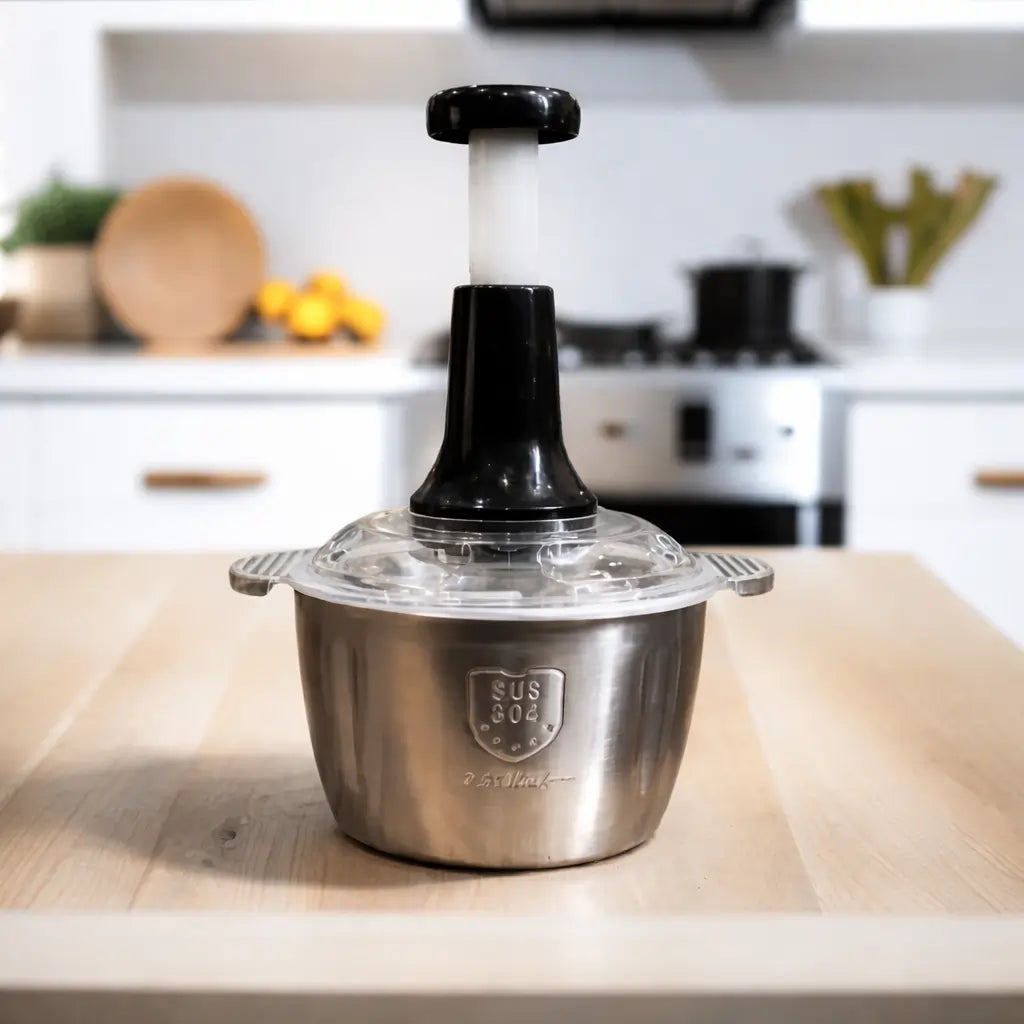 2 Litre Heavy Duty Stainless Steel Vegetable & Onion Chopper (4 Blades)